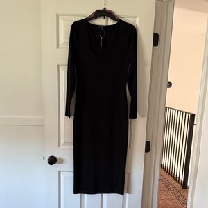J. Crew Classic Black Long Sleeve Dress